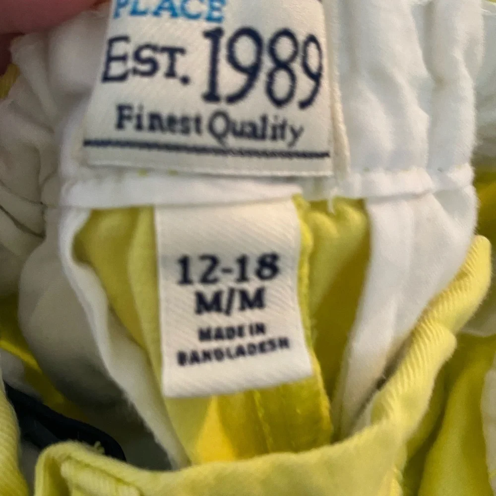 Yellow Jean Boy Shorts 12 to 18 months